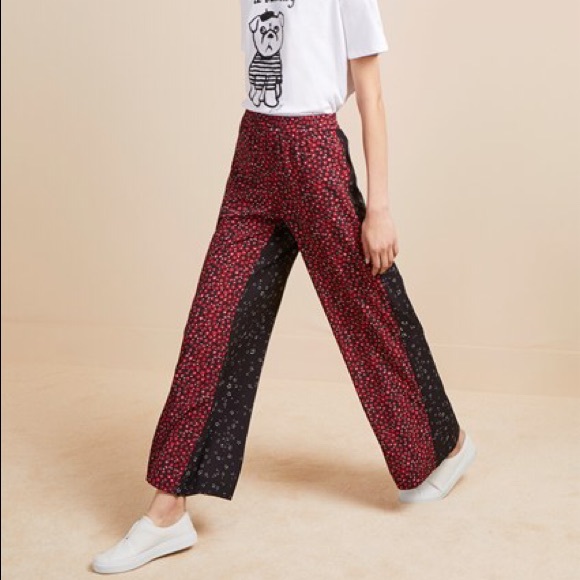 French connection wide leg floral pants 8 - Picture 2 of 5